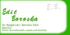 edit boroska business card